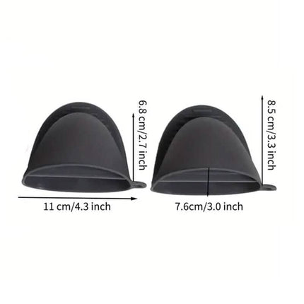 2-Pieces: Silicone Oven Mitts and Pot Holders Set