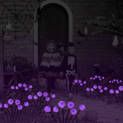 2-Pieces: Solar Scary Eyeball Lights Halloween Decoration Swaying Light