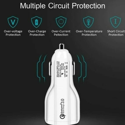 2-Port USB Fast Car Charger Adapter