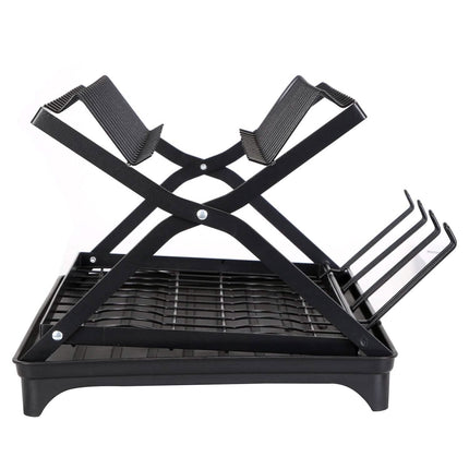 2-Tier Dish Drying Rack with Cup Holder and Drainboard