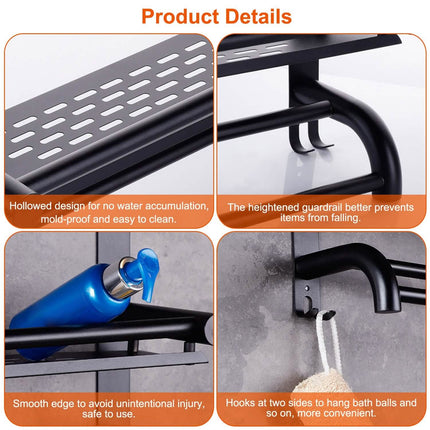 2-Tier Wall Mounted Towel Rack