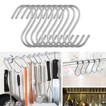 20-Piece: Household Holder Kitchen Stainless Steel S Shaped Hooks