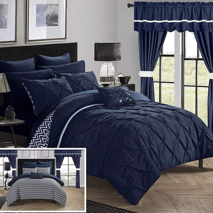 20-Piece: Knoxville Reversible Comforter Complete Bed