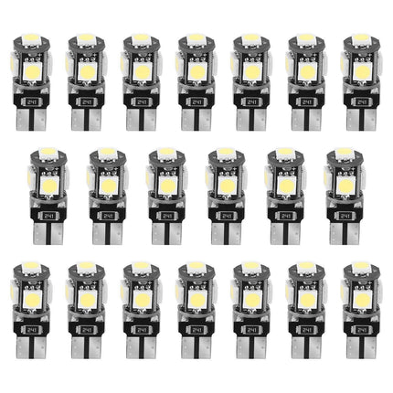 20-Piece: T10 SMD5050 LED Light Bulbs