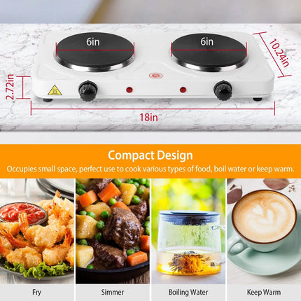 2000W Portable Double Electric Burner