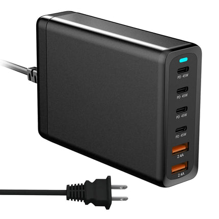 200W Fast Wall Charger with 6 Charging Ports Desktop USB Charging Station