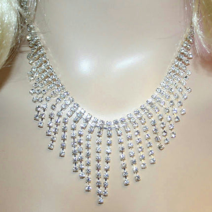 Rhinestone Necklace Glamorous Marilyn Fashion Costume Jewelry