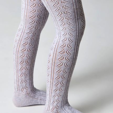 Conte-Kids Cotton Tights Miss 617 - Lace Pattern