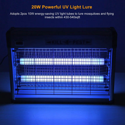 20W Electric Fly Bug Zapper Mosquito Insect Killer