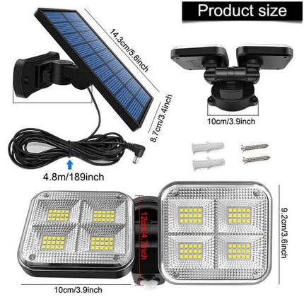 20W Super Bright Solar Lights 120 LED IP65 Waterproof