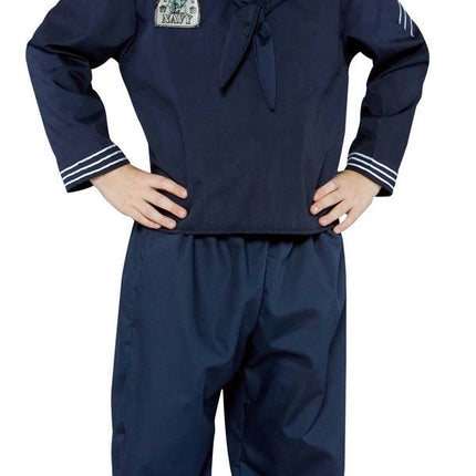 Navy Sailor Uniform Military Soldier Child Costume Kids Size 4-6