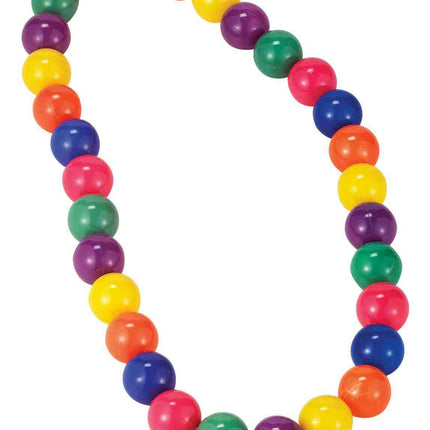 Circus Sweetie Colorful Jumbo Beads Multi Color Clown Necklace Costume Accessory