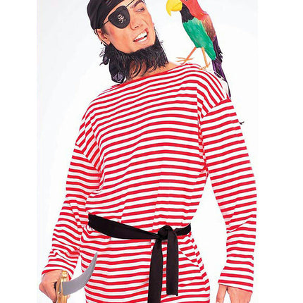 Red and White Striped Costume Pirate Matey Shirt