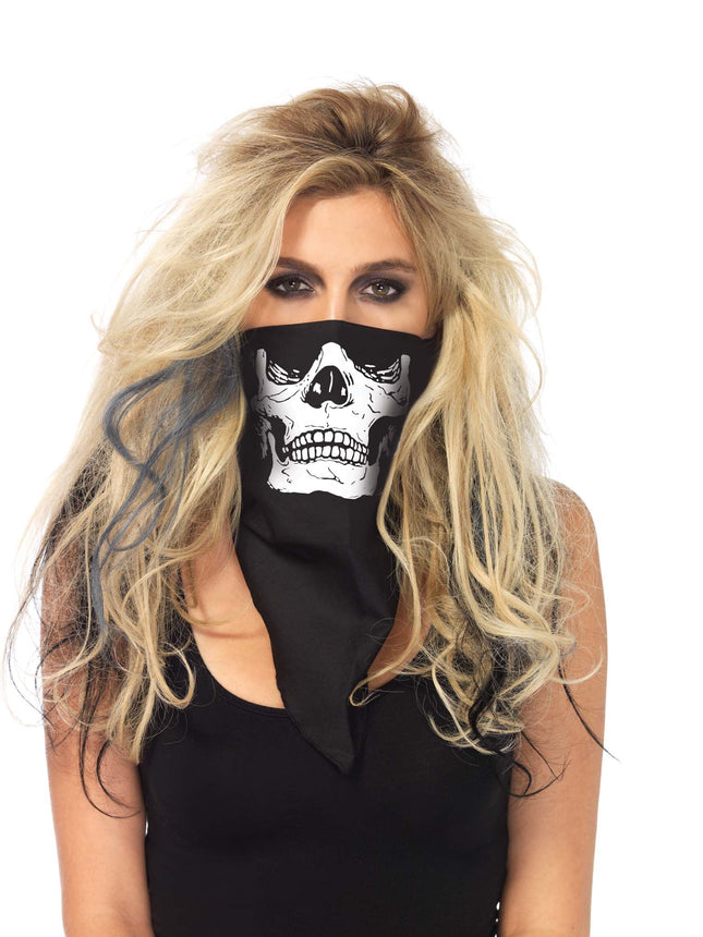 Skull Bandana - Blk/White - O/S