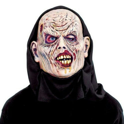 Foam Faces Putrid Adult Grotesque Mask with Attached Black Hood