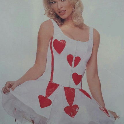 Womens Sexy Heart Valentine's Day Corset and Skirt Adult Costume Size M/L