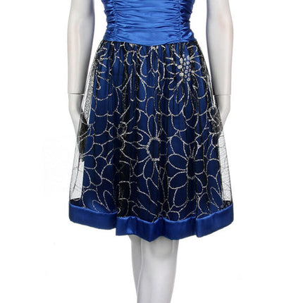 CLEARANCE - Juliet 2170 Knee Length Strapless Mesh Overlay Dress