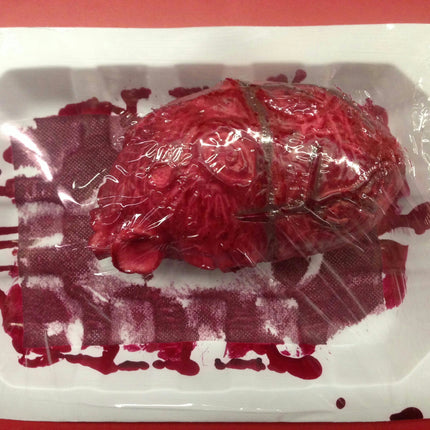 Bloody Banquet Heart in a Butcher's Meat Tray Prop