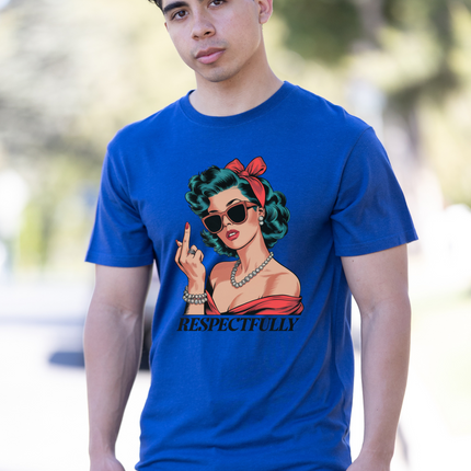 Respectfully Middle Finger Unisex Bamboo/Cotton Graphic T-Shirt