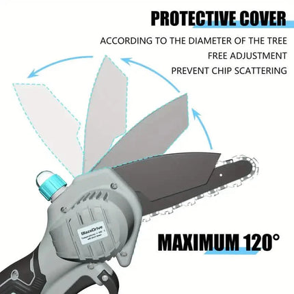 21V 4-6 Inch Cordless Chainsaw Kit with Built-in Lubrication, Battery and Charger