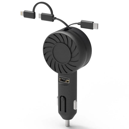 21W 3-in-1 Retractable Car Phone Charger