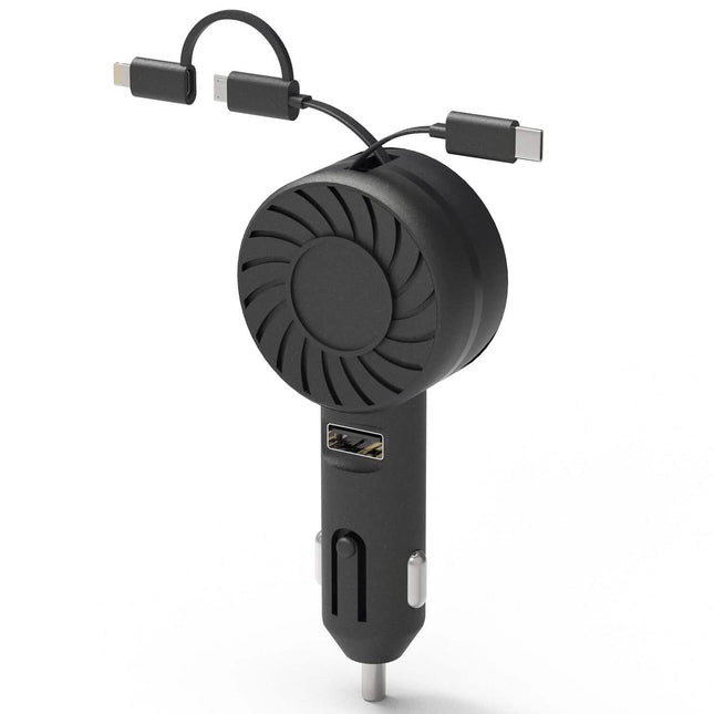 21W 3-in-1 Retractable Car Phone Charger