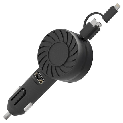 21W 3-in-1 Retractable Car Phone Charger
