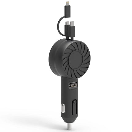 21W 3-in-1 Retractable Car Phone Charger