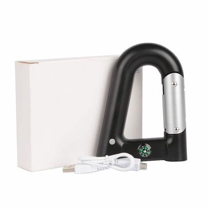 2200 mAh Powerbank with Emergency Flashlight Compass Carabiner-Shaped