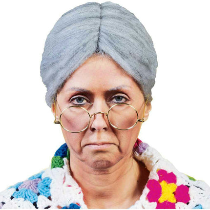Forum Old Lady Wig, Grey, One Size