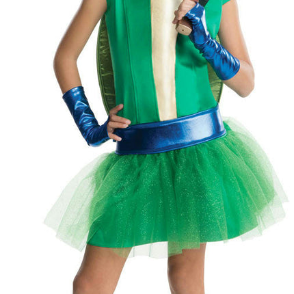 Teenage Mutant Ninja Turtles Deluxe Leonardo Tutu Dress Girl Costume Size Large