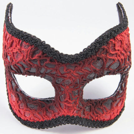 Red Lace Devil Face Mask