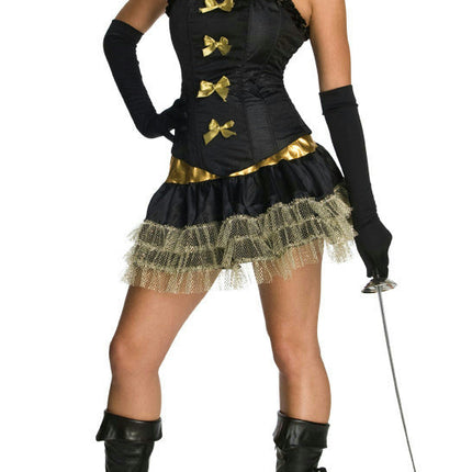 Women's Sexy Naughty Musketeer Adult Costume Large 12-14