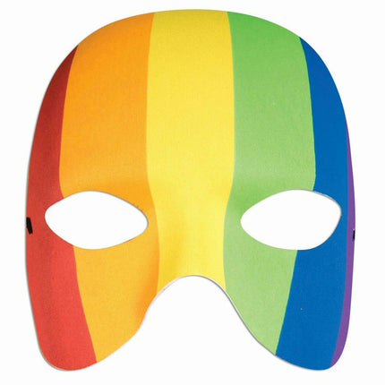 Rainbow Gay Pride Venetian Half Mask
