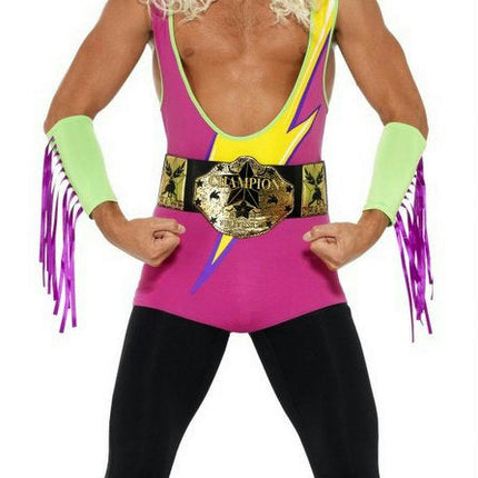Smiffy's Men's 80's Retro Wrestler Adult Costume Size XL