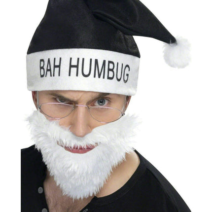 Bah Humbug Anti-Santa Claus Costume Kit Hat Beard and Glasses Set