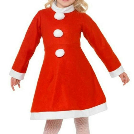 Smiffy's Child Santa Girl Ms Claus Costume Dress and Hat Large 10-12