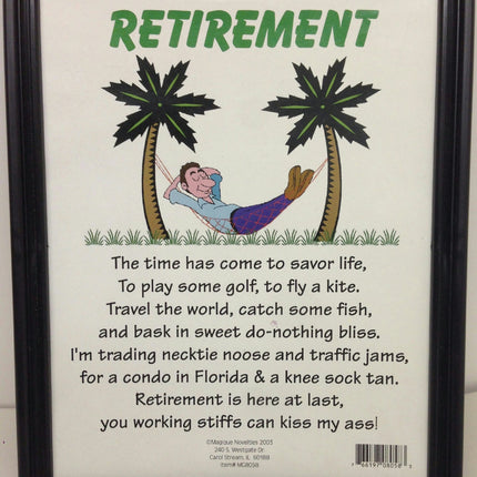 Retirement Over The Hill Gag Gift Sign