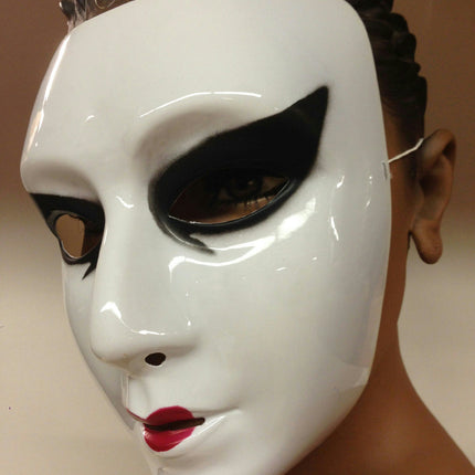 Cesar Painted White Female Semi-Rigid Plastic Face Mask