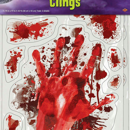 Blood Splatter Halloween Window Clings
