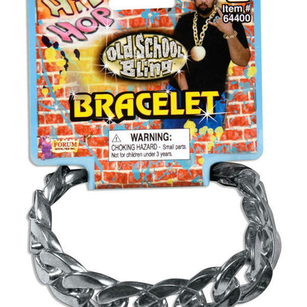 80's Big Links Silver Bracelet Pimp Gangster Hip Hop