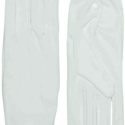White Parade Santa Jester Formal Gloves with Snap