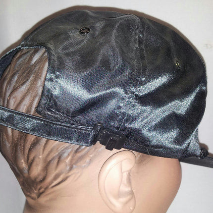 Letter 'X' Shiny Black Adjustable Adult Hat