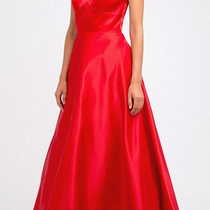 Juliet 230 Stylish Back Long A-Line Satin Prom Dress with Pockets