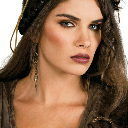 Caveman Woman Stone Age Barbarian Costume Earrings