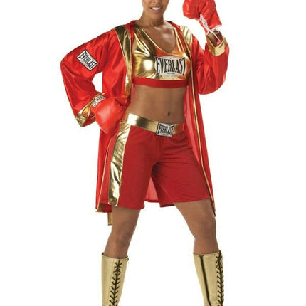 Everlast Boxer Chick Sexy Contender Adult Costume Size Large 10-12