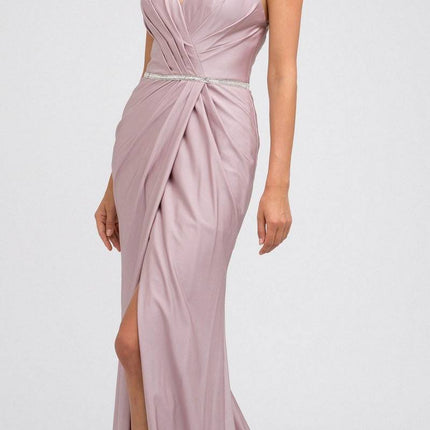 Juliet 233 Long Dress with Strappy-Back and Train