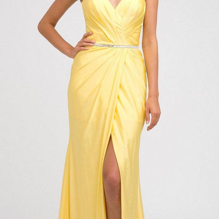 Juliet 233 Long Dress with Strappy-Back and Train