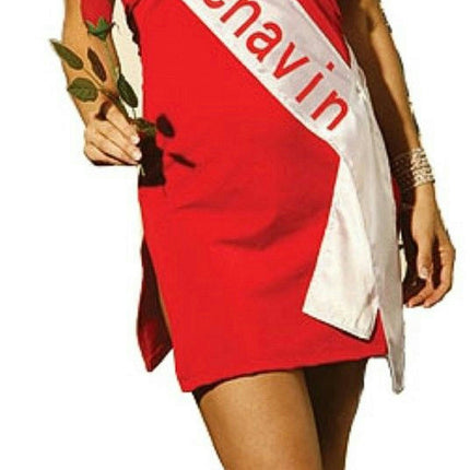 Beauty Contest Winner Miss Behavin Adult Sexy Costume Red Dress Size Large 10-14