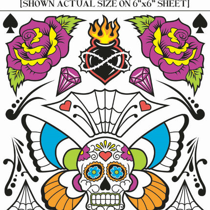 Forum Novelties Day Of The Dead Body And Chest Tattoo Kit Adult